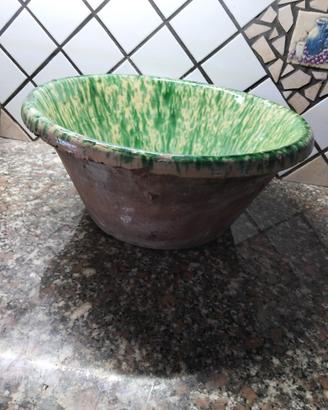 vaso in terracotta smaltato internamente 