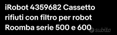 cassetto polvere con filtro  iRoobot 500/600