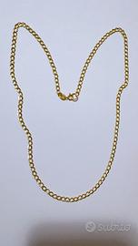 Collana groumette lucida e diamantata oro 18kt 750