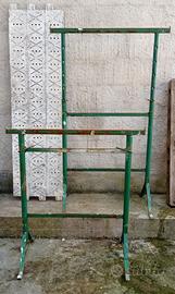 Trabattello regolabile 100 cm + pedana in metallo