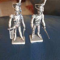 Statuine cavalleggero  trombettiere 1810 in argent