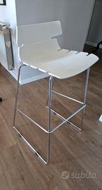 Sgabelli design, metallo e plastica Bianco