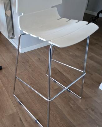 Sgabelli design, metallo e plastica Bianco