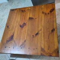 tavolino basso ampio 113x113cm alto 34cm abete