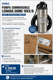 POMPA SOMMERGIBILE LOWARA DOMO 10VX/B
