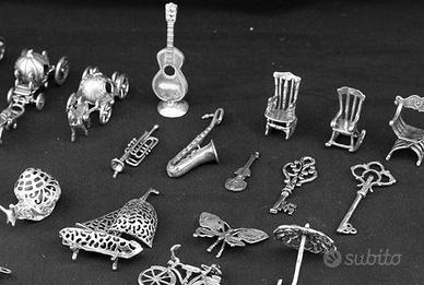 Oggettini, bomboniere in argento microfusione