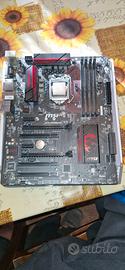 scheda madre h170 gaming m3 +cpu i5 6500