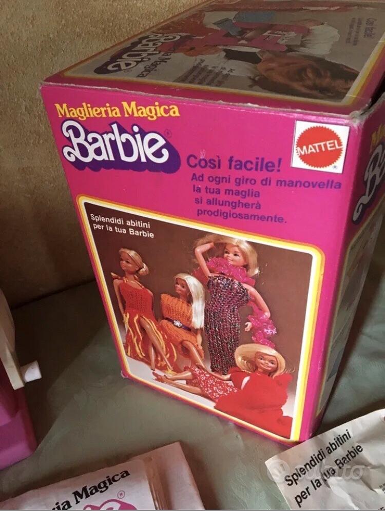 BARBIE - MAGLIERIA MAGICA - MATTEL VINTAGE ANNI 80 SCATOLA ISTRUZIONI +  REGALO