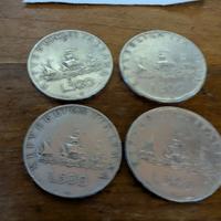 n. 4 Monete 500 Lire Caravelle anno 1964
