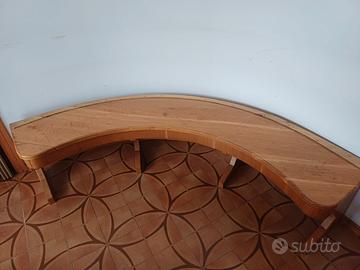 Panca in legno curva
