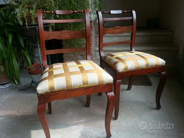 2 poltroncine sorrentine intarsiate