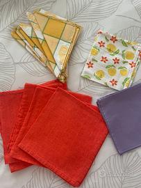 Set 14 Tovaglioli Cotone Misti Assortiti
