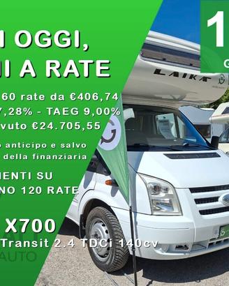 CAMPER LAIKA FORD MANSARDATO 7 POSTI DOPPIA DINETT
