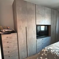 Armadio con settimino e 2 comodini