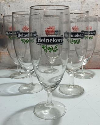 6 bicchieri da birra Heineken Vintage 