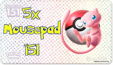 5x Mousepad Tappetini Pokèmon 151 Accessori Carte