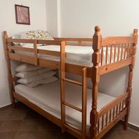 Letto a castello in legno massello