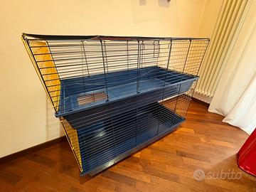 Gabbia per roditori a due piani