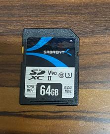 Sabrent SDXC Rocket V90 UHS-II 64gb Professional