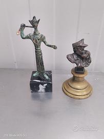 coppia di statuette in bronzo 