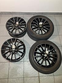 Cerchi in lega diamantati/nero lucido da 17 alfa