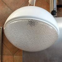 lampadario bianco in plastica vintage