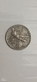 moneta vittorio Emanuele 3 , 1900 al 1943, 20 cent