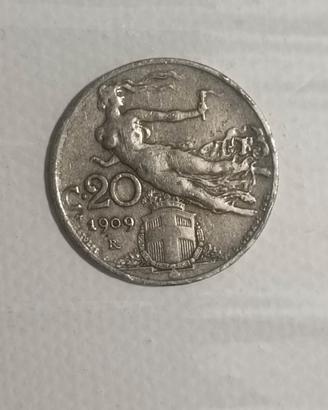 moneta vittorio Emanuele 3 , 1900 al 1943, 20 cent