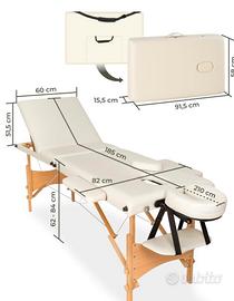 Lettino professionale pieghevole e trasportabile