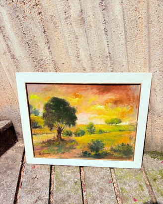 Quadro dipinto " Paesaggio" firmato Assani