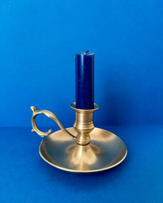 Candeliere portacandele in ottone vintage