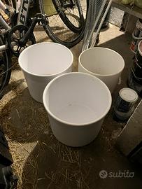 Vasi bianchi per piante