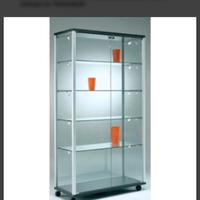 Vetrine espositive 4 ripiani con ruote