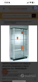 Vetrine espositive 4 ripiani con ruote