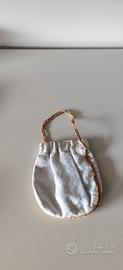 Borsina sacchetto sposa broccato bianco