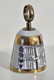CAMPANELLA PORCELLANA CON CALENDARIO P. FORNASETTI