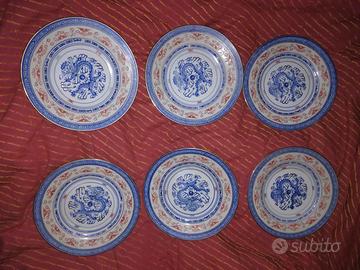 Piatti tondi diametro 20 porcellana cinese dragone