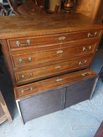 cassettiera vintage da restaurare