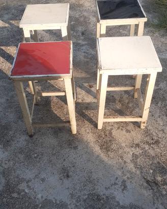 4 sgabelli legno