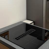 Piano induzione con cappa integrata