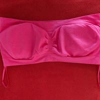 top corto a fascia rosa fucsia senza spalline S