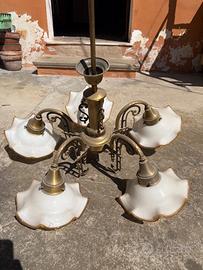 Lampadario vintage 5 bracci