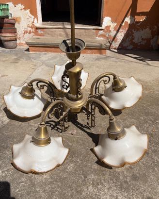 Lampadario vintage 5 bracci