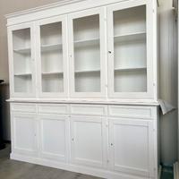 NUOVA VETRINA 4 ANTE 4 CASSETTI BIANCA,  MASSELLO