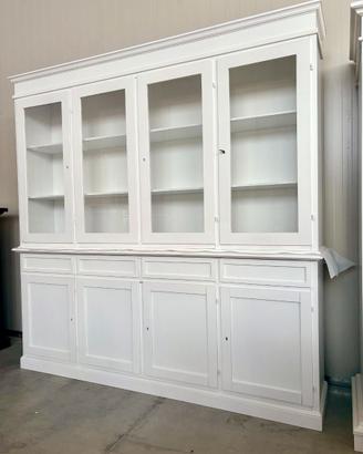 NUOVA VETRINA 4 ANTE 4 CASSETTI BIANCA,  MASSELLO