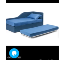 Letto singolo in ecopelle con secondo letto