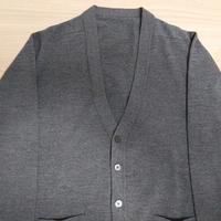 Cardigan grigio scuro 100% lana, made in England, 