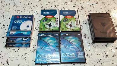 5 x DVD-R + 3 x CD-R + 4 custodie DVD