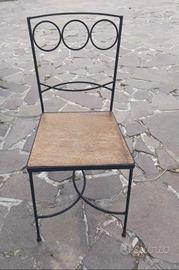 Sedie in ferro battuto da esterno 