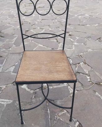 Sedie in ferro battuto da esterno 